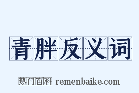 青胖反义词是什么意思的图片